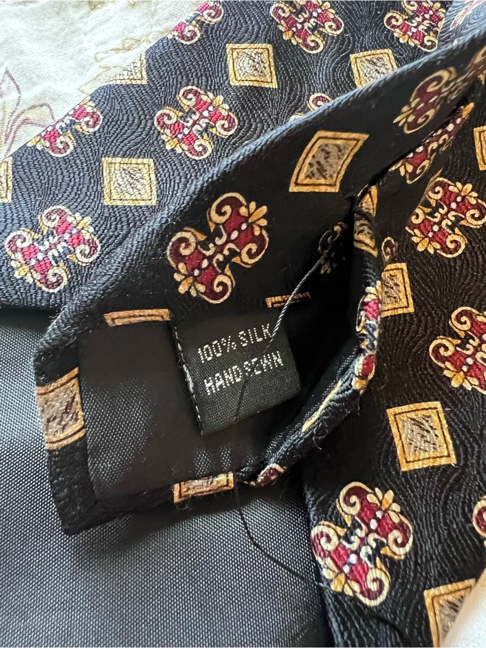 Zianetti Italian Silk Collection Tie Bundle Geometric Medallion 2pc Lot